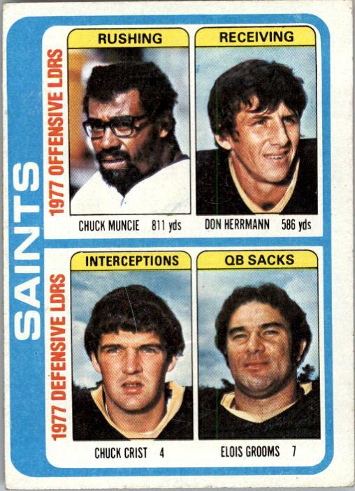 1978 Topps #517 New Orleans Saints TL/Chuck Muncie/Don Herrmann/Chuck Crist/Elois Grooms/(checklist back)