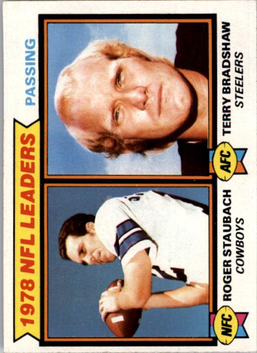 1979 Topps #1 Passing Leaders/Roger Staubach/Terry Bradshaw