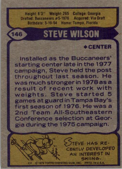 1979 Topps #146 Steve Wilson RC back image