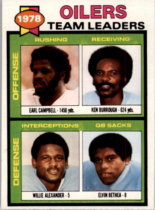 1979 Topps #301 Houston Oilers TL/Earl Campbell/Ken Burrough/Willie Alexander/Elvin Bethea/(checklist back)