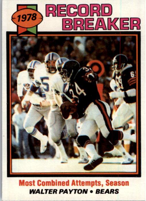 1979 Topps #335 Walter Payton RB/Most Combined/Attempts& Season