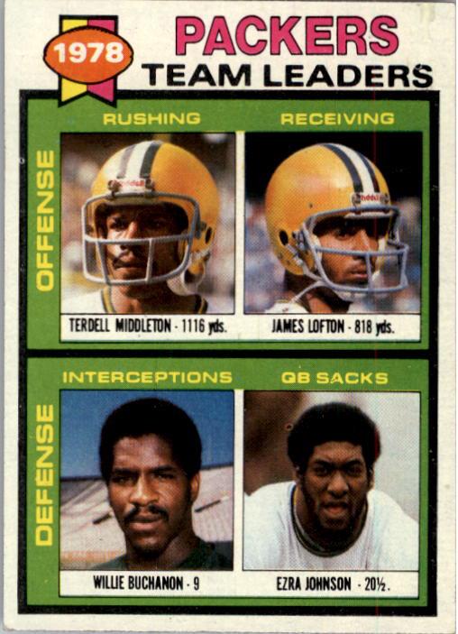 1979 Topps #407 Green Bay Packers TL/Terdell Middleton/James Lofton/Willie Buchanon/Ezra Johnson/(checklist back)