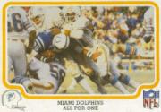1979 Fleer Team Action #28 Miami Dolphins
