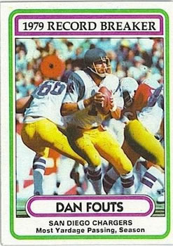 1980 Topps #3 Dan Fouts RB/Most Yardage/Passing: Season
