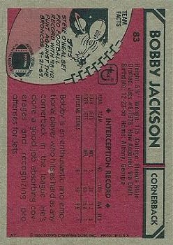 1980 Topps #83 Bobby Jackson back image