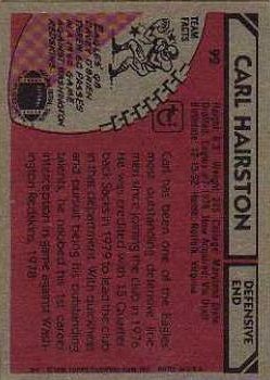 1980 Topps #92 Carl Hairston RC back image