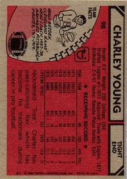 1980 Topps #98 Charle Young back image