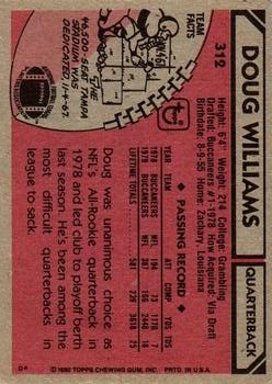 1980 Topps #312 Doug Williams back image