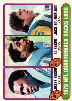 1980 Topps #333 Sacks Leaders/Jesse Baker/Al(Bubba) Baker/Jack Youngblood