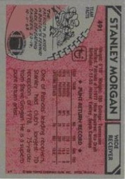 1980 Topps #491 Stanley Morgan back image