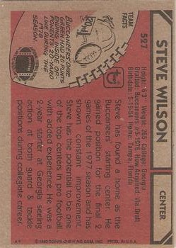 1980 Topps #527 Steve Wilson back image