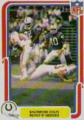 1980 Fleer Team Action #4 Baltimore Colts/Ready If Needed