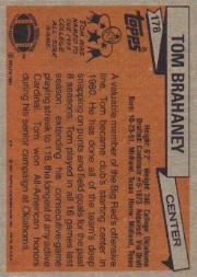 1981 Topps #178 Tom Brahaney RC back image