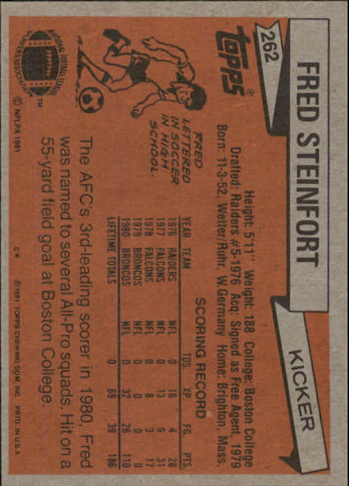 B2883- 1981 Topps FB #s 201-300 MOST STOCK PHOTOS -You Pick- 15+ FREE US SHIP - Picture 139 of 243