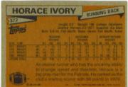 1981 Topps #372 Horace Ivory back image