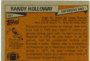1981 Topps #381 Randy Holloway back image