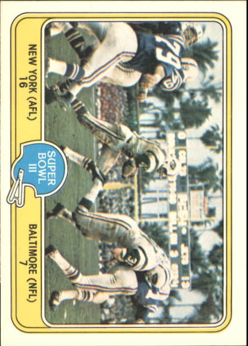 1981 Fleer Team Action #59 Super Bowl III