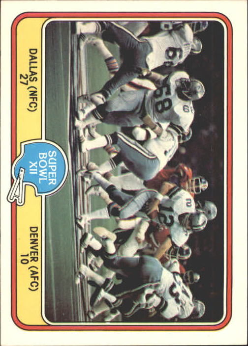 1981 Fleer Team Action #68 Super Bowl XII