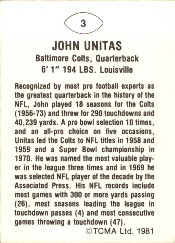B2243- 1981-87 TCMA Football Greats Card #s 1-90 -You Pick- 15+ FREE US SHIP - Picture 7 of 155