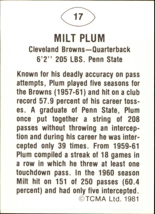 B2243- 1981-87 TCMA Football Greats Card #s 1-90 -You Pick- 15+ FREE US SHIP - Picture 35 of 155