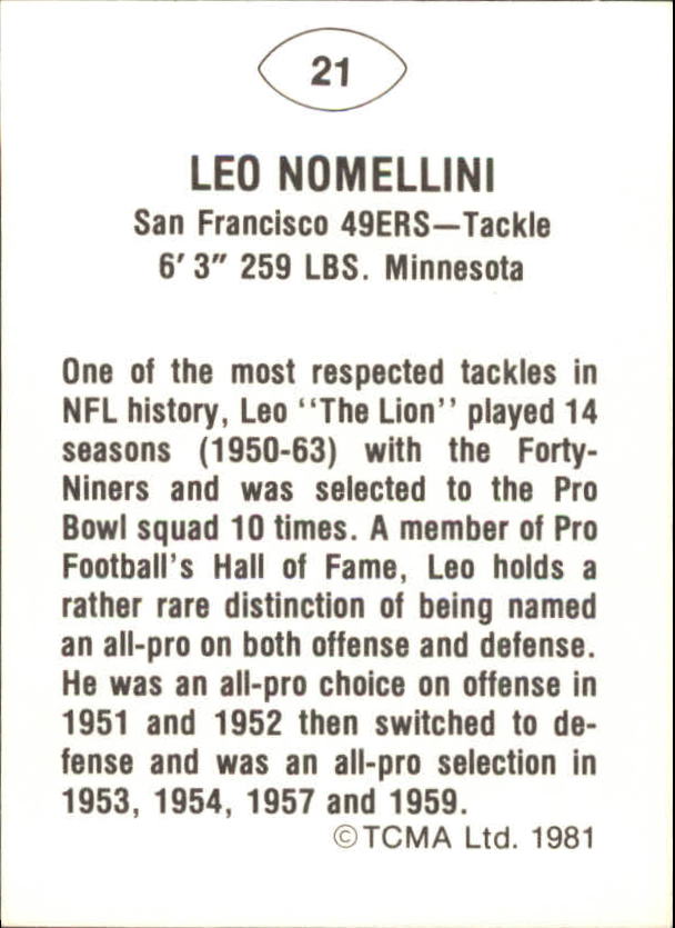 B2243- 1981-87 TCMA Football Greats Card #s 1-90 -You Pick- 15+ FREE US SHIP - Picture 43 of 155