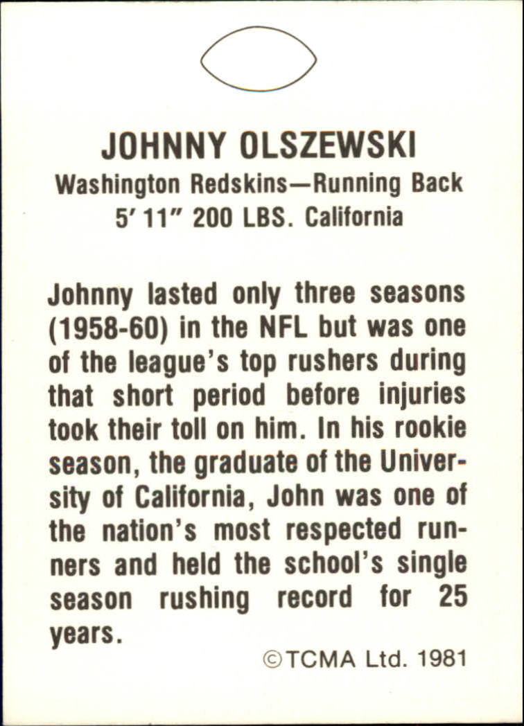 1981 TCMA Greats #22 John Olszewski back image