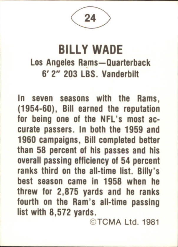 B2243- 1981-87 TCMA Football Greats Card #s 1-90 -You Pick- 15+ FREE US SHIP - Picture 49 of 155