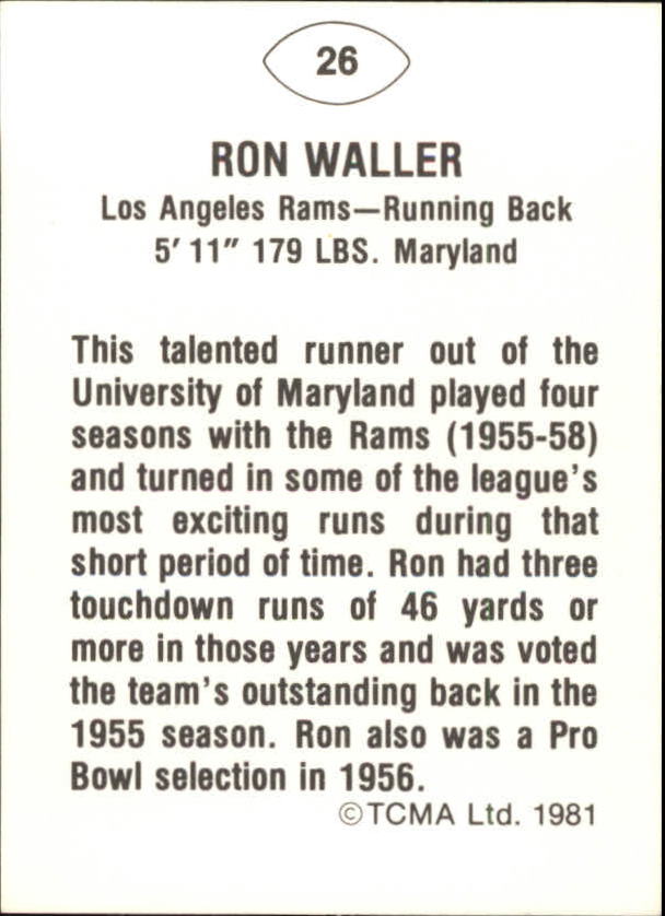 B2243- 1981-87 TCMA Football Greats Card #s 1-90 -You Pick- 15+ FREE US SHIP - Picture 53 of 155
