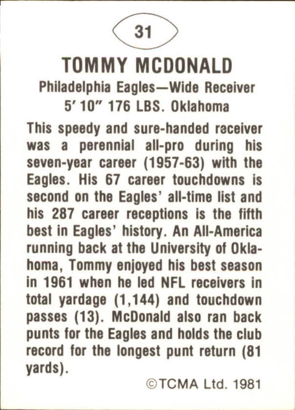B2243- 1981-87 TCMA Football Greats Card #s 1-90 -You Pick- 15+ FREE US SHIP - Picture 63 of 155
