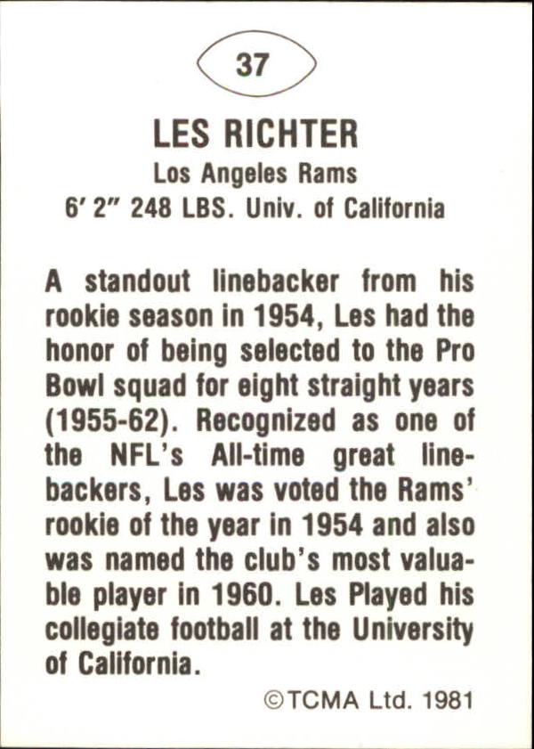 B2243- 1981-87 TCMA Football Greats Card #s 1-90 -You Pick- 15+ FREE US SHIP - Picture 73 of 155