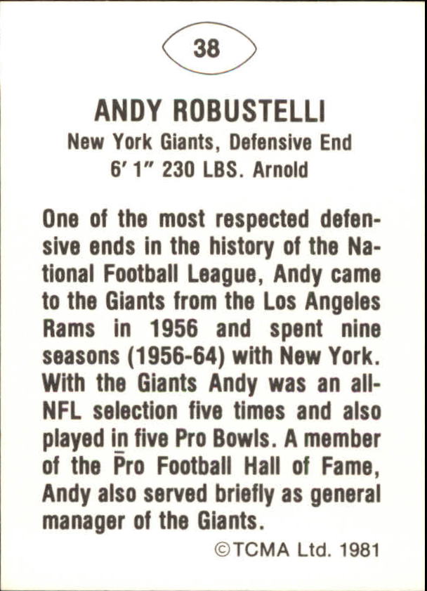 B2243- 1981-87 TCMA Football Greats Card #s 1-90 -You Pick- 15+ FREE US SHIP - Picture 75 of 155