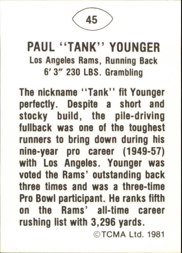 B2243- 1981-87 TCMA Football Greats Card #s 1-90 -You Pick- 15+ FREE US SHIP - Picture 89 of 155