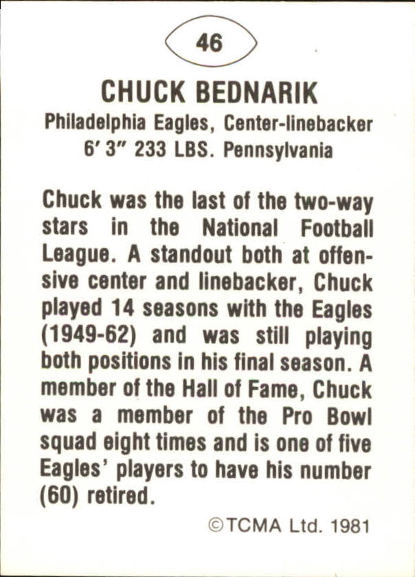 B2243- 1981-87 TCMA Football Greats Card #s 1-90 -You Pick- 15+ FREE US SHIP - Picture 91 of 155