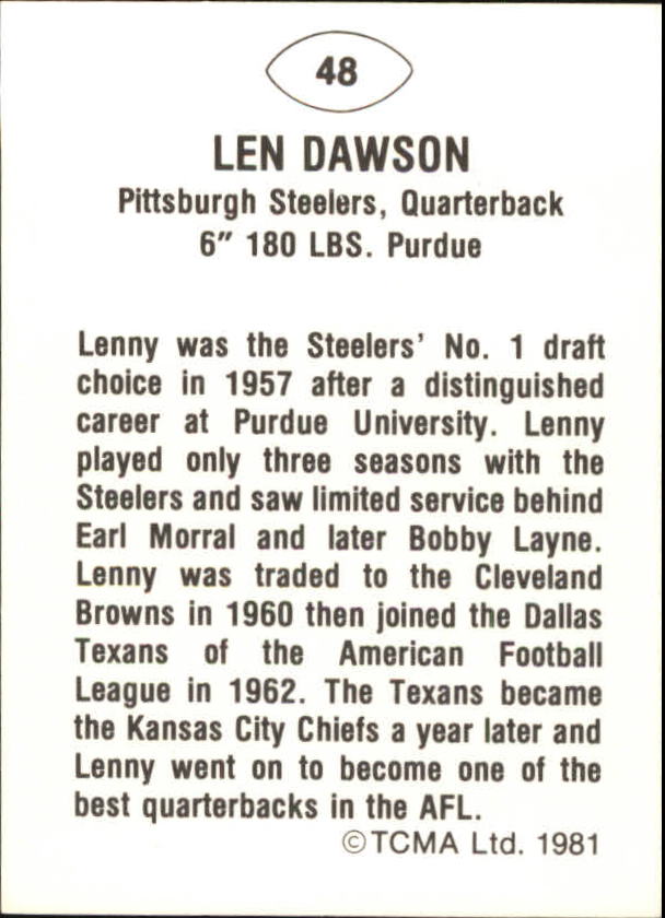 B2243- 1981-87 TCMA Football Greats Card #s 1-90 -You Pick- 15+ FREE US SHIP - Picture 95 of 155