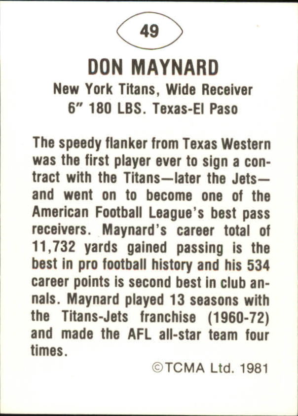 B2243- 1981-87 TCMA Football Greats Card #s 1-90 -You Pick- 15+ FREE US SHIP - Picture 97 of 155