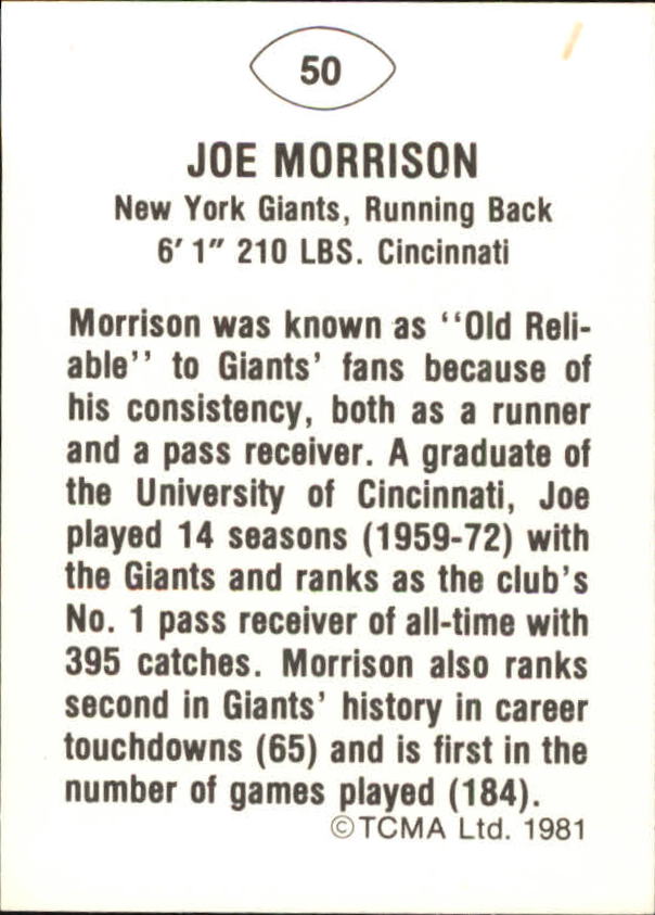 B2243- 1981-87 TCMA Football Greats Card #s 1-90 -You Pick- 15+ FREE US SHIP - Picture 99 of 155