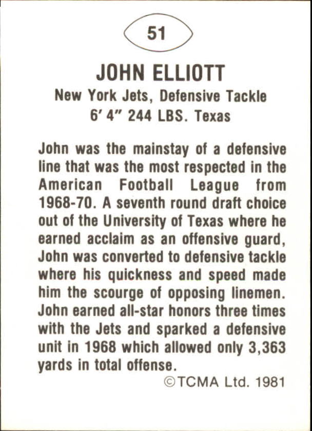 B2243- 1981-87 TCMA Football Greats Card #s 1-90 -You Pick- 15+ FREE US SHIP - Picture 101 of 155