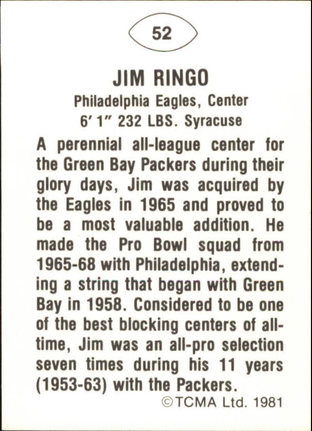 B2243- 1981-87 TCMA Football Greats Card #s 1-90 -You Pick- 15+ FREE US SHIP - Picture 103 of 155