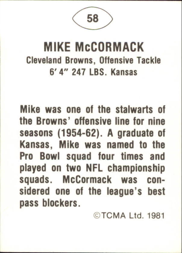 B2243- 1981-87 TCMA Football Greats Card #s 1-90 -You Pick- 15+ FREE US SHIP - Picture 115 of 155
