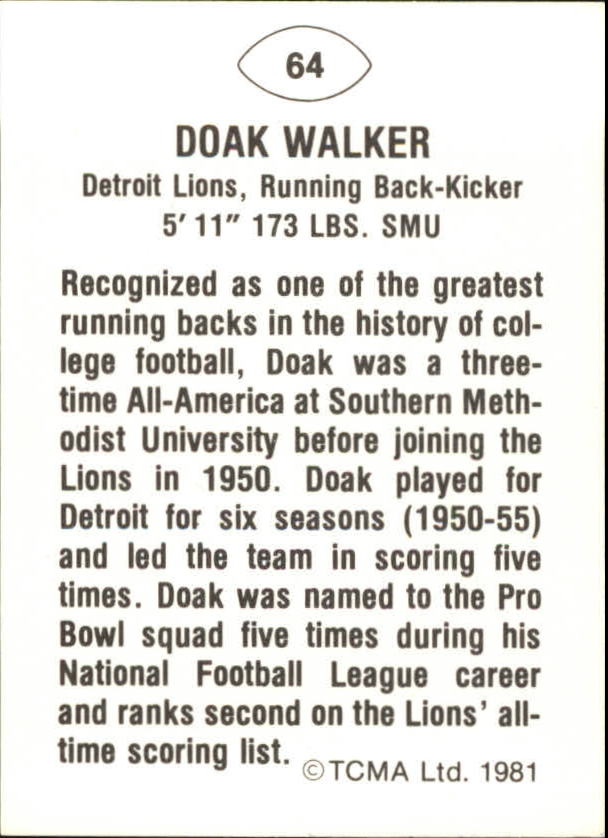 B2243- 1981-87 TCMA Football Greats Card #s 1-90 -You Pick- 15+ FREE US SHIP - Picture 127 of 155