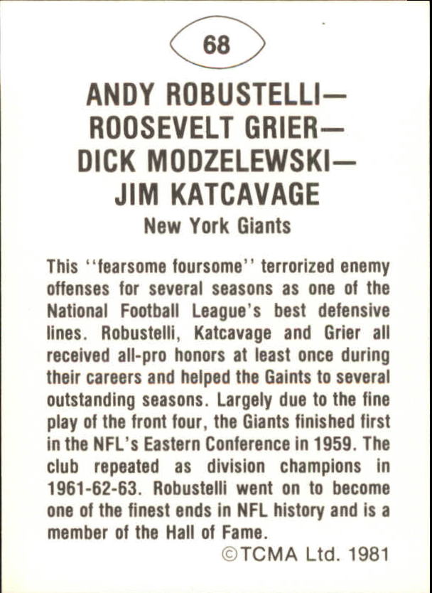 B2243- 1981-87 TCMA Football Greats Card #s 1-90 -You Pick- 15+ FREE US SHIP - Picture 135 of 155