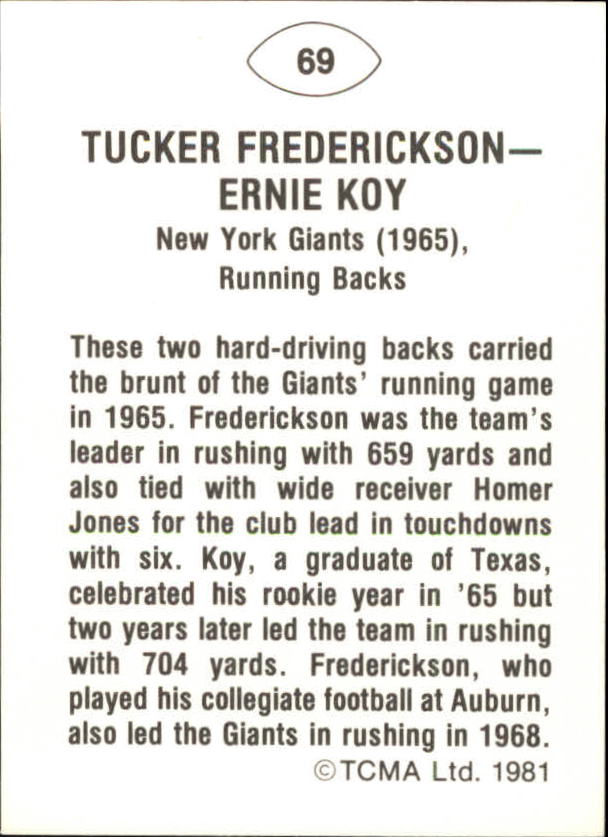 B2243- 1981-87 TCMA Football Greats Card #s 1-90 -You Pick- 15+ FREE US SHIP - Picture 137 of 155