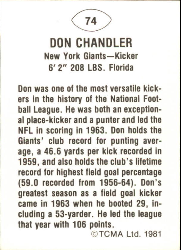B2243- 1981-87 TCMA Football Greats Card #s 1-90 -You Pick- 15+ FREE US SHIP - Picture 147 of 155
