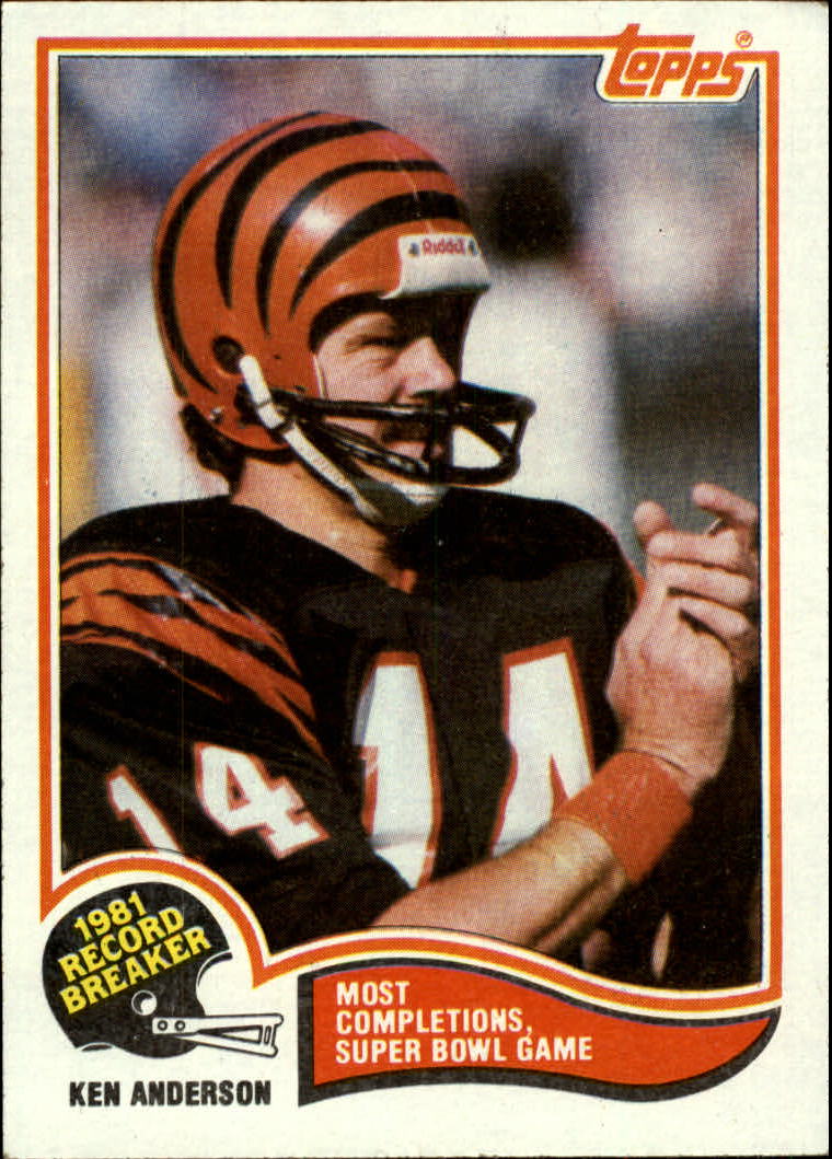 1982 Topps #1 Ken Anderson RB/Most Completions/Super Bowl Game