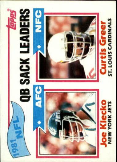 1982 Topps #259 QB Sack Leaders/Joe Klecko/Curtis Greer