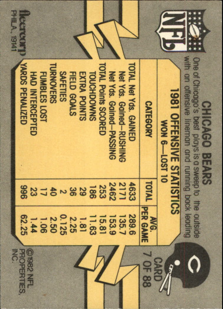 A7099- 1982 Fleer Team Action Football Cards 1-88 -You Pick- 15+ FREE US SHIP - Picture 15 of 169