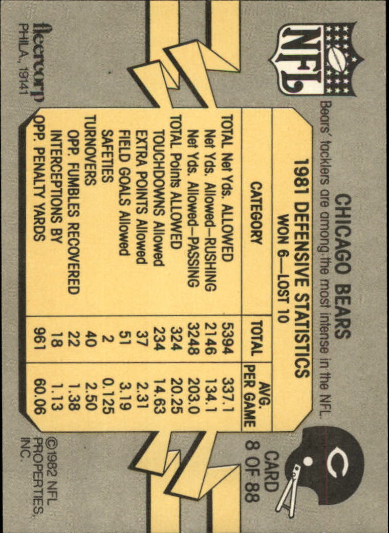 A7099- 1982 Fleer Team Action Football Cards 1-88 -You Pick- 15+ FREE US SHIP - Picture 13 of 129