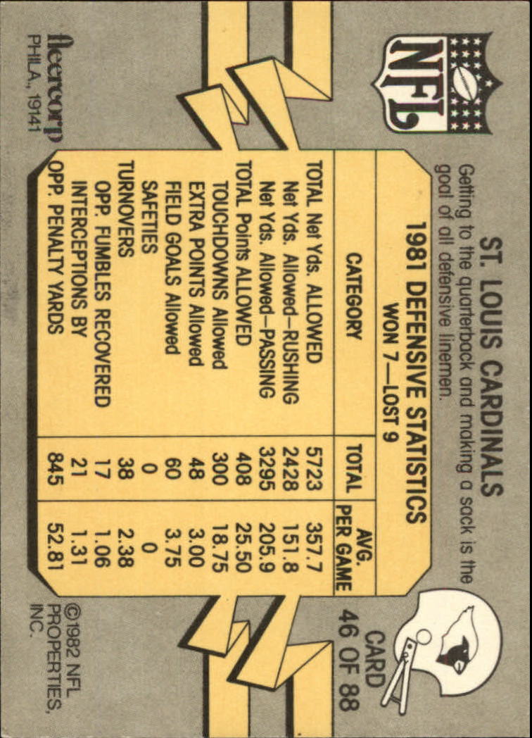 A7099- 1982 Fleer Team Action Football Cards 1-88 -You Pick- 15+ FREE US SHIP - Picture 73 of 129