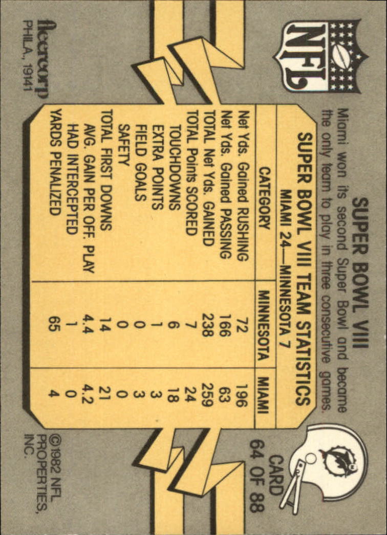 A7099- 1982 Fleer Team Action Football Cards 1-88 -You Pick- 15+ FREE US SHIP - Picture 97 of 129