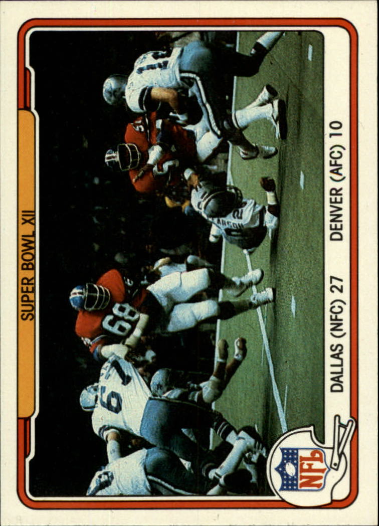 1982 Fleer Team Action #68 Super Bowl XII